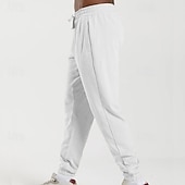 preiswerte Jogginghosen-Herren Jogginghose Hose Kordelzug Tasche Elastischer Bund Einfach Komfort Atmungsaktiv Täglich Outdoor Ferien Urlaub Mode Blau Schwarz Mikroelastisch