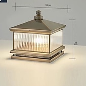 billige Postlys-Moderne utendørs stolpelys for hus utendørs gjerdesøylelys med akrylskjerm svart finish, IP65 vanntett firkantet søylelys utendørs for veranda, døråpning, forhage
