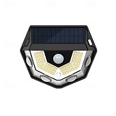 economico Applique per esterni-1 lampada da parete solare impermeabile per esterni con 58 LED, illuminazione per cortile, portico, garage, giardino, tre modalità di illuminazione intelligente con rilevamento del corpo umano, luci da parete su e giù