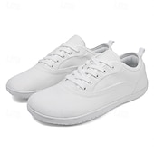 billiga Herrsneakers-Helvita herrsneakers i canvas – minimalistiska vardagsskor för pendling, college och vardagliga fredagar