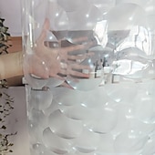 preiswerte Duschvorhänge-PEVA 8G Duschvorhang-Beschichtung 72x72 Zoll 3D klarer blauer Blasenschwerlast-Wasserschutz Duschvorhang-Beschichtung dicker Kunststoff-Duschvorhang für das Badezimmer 12 Haken