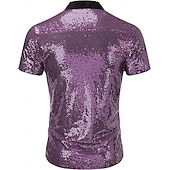 levne Topy-Retro 70. léta Blouznit Tričko Disko Flitry Lesklá metalíza Pánské předvečer Všech svatých Karneval Noční klub hudební festival Pride Parade Dospělí Tričko Léto