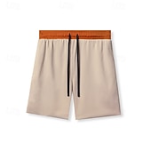 cheap Casual Shorts-Men&#039;s Basketball Shorts Casual Shorts Mesh Shorts Pocket Drawstring Elastic Waist Plain Breathable Quick Dry Short Outdoor Vacation Sport Casual Black Beige