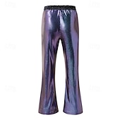 economico pantaloni casual-Per uomo Pantaloni da discoteca Pantaloni Pantaloni casual Paillettes Tasca Elastico in vita Semplice Comodità Feste Palcoscenico Luci da discoteca Vintage Glitter Argento Rosso Micro-elastico
