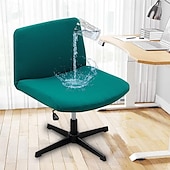 billiga Stolsöverdrag-armlös stol överdrag 100 % vattentät armlös kontorsbord stolsöverdrag stickad jacquard modern fåfänga stolsöverdrag bred sits korsad stolsöverdrag mitt bak accent stolöverdrag