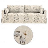 preiswerte Sofabezug-Sofabezug für Hyltarp-Sofa, gesteppt, floral, 100 % Baumwolle