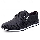 cheap Casual Sneakers-Men's Navy Blue Mesh Sports Shoes with Breathable Upper - Lightweight, Flexible Footwear for Running, Gym and Active Lifestyles