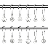 cheap Shower Curtains-Nautical Shower Curtain Hook 1pc Rustproof Polished Chrome with Antique Silvery, Anchor &amp; Rudder Pendants for Bathroom Decor