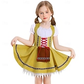 abordables Niños-Oktoberfest Vestidos Falda acampanada Mucama bávaro Munich prados Chica Carnaval Festival de Cerveza Paño de estilo tradicional