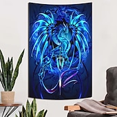 levne Tapiserie Blacklight-Ruth Thompson tapisérie pod černým světlem fosforeskující ve tmě glow party UV reaktivní trippy mlha závěsná tapisérie nástěnné umění mural pro obývací pokoj ložnici Dragonsword SEABLADE