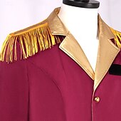 billige Yttertøy-Retro / vintage Punk og gotisk Kostymer i middelalderstil Jakke tailcoat Prins Adelsmann Jacquard Kostyme Herre Royal Steampunk Maskerade Fest Voksne Frakk