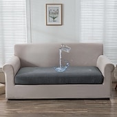 baratos Capa de Sofá-capa de almofada de assento de sofá elástico, capa de sofá mágica bordô sofá poltrona loveseat 4 ou 3 lugares cinza preto vermelho macio durável lavável
