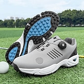 economico Scarpe da Golf da Uomo-scarpe da golf da uomo bianche e blu con tomaia in mesh traspirante: comfort e stabilità di alta qualità per gli appassionati di golf