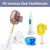 abordables Baignade et soins personnels-Lot de 10/15/20 housses de tête de brosse à dents de voyage, capuchon de protection de brosse à dents portable, étui de protection en plastique avec clip pour la maison, les voyages, le camping, la