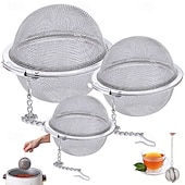 economico Accessori per bicchieri-Set da 3 pezzi in acciaio inossidabile, infusore per tè a maglie extra fini, per tè in foglie, colini da tè, infusore per tè, filtro per tè, spezie ed erbe aromatiche.