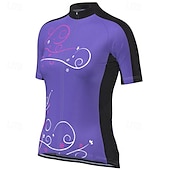 abordables Maillots pour femmes-Femmes Maillot de cyclisme Manche Courte Cyclisme T-shirt Maillot Top avec 3 poches arrière VTT Vélo tout terrain Cyclisme sur route Triathlon Respirant Séchage Rapide Évacuation de l&#039;Humidité Bandes