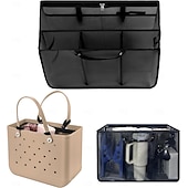 cheap Luggage &amp; Travel Storage-Beach Bag Organizer Insert for XL Bogg Bag, Mesh Divider Pouch Accessories, Lightweight Tote Organizer for Pool, Travel, Beach, Family Storage