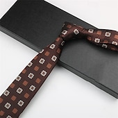billiga Slipsar och flugor-Herr Slipsar Mode Affär Jacquard Geometrisk Bröllopsfest Dagliga kläder