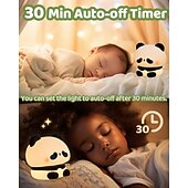 baratos Luzes decorativas-Luz noturna de silicone fofa com animais, lâmpada LED de silicone macia para crianças, luz noturna ideal para berçário, decoração divertida para quarto de meninos e meninas, luz suave e segura para