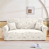 baratos Cobertura de Sofa-Capa elástica para sofá em tecido jacquard, capa elástica para sofá secional em formato de L, capa de canto para sala de estar, 1/2/3/4 lugares