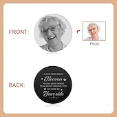 economico Regalo commemorativo-Portachiavi in pelle con foto commemorativa personalizzata, regali di condoglianze personalizzati per papà, mamma, amante, amico, festa del papà, festa della mamma, Natale, anniversario