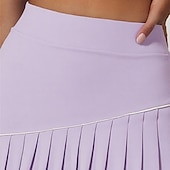 cheap Women&#039;s Skirts &amp; Skorts-US Open Women&#039;s Tennis Skirts with Shorts Pleated Side Pockets Quick Dry Tennis Golf Pickleball Solid Colored Skort Black White Navy Blue Tennis Clothing