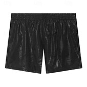 cheap Bottoms-Retro Vintage 1980s Rave Shorts Disco Shiny Latex Patent Metallic Fancy Dress Men&#039;s Halloween Carnival Music Festival Pride Parade Gay Club Adults&#039; Shorts Summer