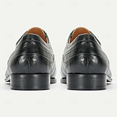 abordables Chaussures de Costume Classiques-Chaussures à lacets en cuir de crocodile vert haut de gamme pour hommes avec des détails élégants pour les dîners formels et les événements de gala
