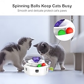 お買い得  猫用おもちゃ-猫じゃらし インタラクティブトイ ととも​​に 充電式 ペットフレンドリー 耐用的 自動 のために 猫用 屋内 ペットプレイ