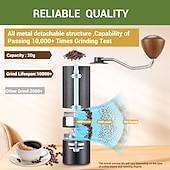 economico Accessori per il caffè-Macinacaffè manuale con macina in acciaio regolabile per cucina, utensile portatile per macinare il caffè espresso a mano