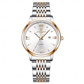 abordables Montres à quartz-Montre femme 706 en acier inoxydable étanche – design rétro ultra fin, cadran lumineux, montre-bracelet à quartz élégante pour le travail et le quotidien