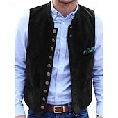 preiswerte Männer-Oktoberfest Trachtenweste Bayerisch Deutsch München Wiesn Herren Hochzeit Party Stoff im traditionellen Stil
