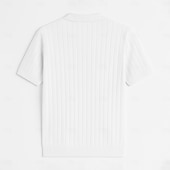 economico Polo classica da uomo-Per uomo Polo Maglione polo lavorato a maglia Affari Casuale Scollo a V Manica Corta Formale Tinta unica Novità Estate Tutte le stagioni Blu chiaro Cachi chiaro Nero Bianco Verde militare Caffè Polo