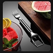 cheap Fruit &amp; Vegetable Tools-3 pcs Watermelon Knife, Melon Fork, Fruit Tool 2-in-1, Stainless Steel Silver Multiple items, Used for kitchen family camping