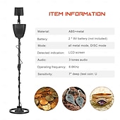 economico Attività all&#039;Aperto-Metal detector professionale per esterni GT-5090 - rilevatore di metalli impermeabile ad alta precisione per oro/argento/rame/ferro con display LCD intelligente &amp;altezza regolabile