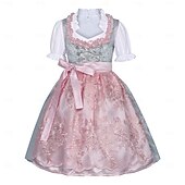 abordables Niños-Vestidos Blusa / Falda Delantal Floral Mucama bávaro Munich Viena prados Chica Fiesta Festival de Cerveza Paño de estilo tradicional
