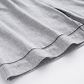 billiga Sov botten-Herr Vardagsklädsel Pyjamasshorts Slät Mode Klassisk Ledigt Hem Dagligen Säng Bomull Komfort Andningsfunktion Mjuk Shorts Elastisk midja Sommar Svart Blå