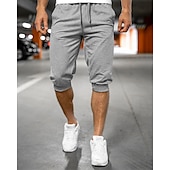 ieftine Pantaloni scurți de sudoare-Bărbați Pantaloni scurti de atletism Pantaloni Capri Pantaloni scurți de sudoare Pantaloni scurți de vară Buzunar Cordon Talie elastică Simplu Confort Respirabil Lungime gambă În aer liber Sport