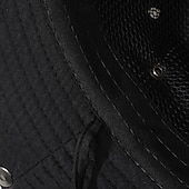 tanie Czapki męskie-Męskie Kapelusz bucket Kapelusz Czarny Khaki Poliester Ściągana na sznurek Moda Codzienny Ulica Codzienny Równina Filtr przeciwsłoneczny Oddychający