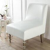baratos Cobertura de Sofa-Capa para cadeira elástica sem braços, de cor sólida e à prova d&#039;água, de 1 peça, em couro sintético durável, para cadeiras individuais grandes, ideal para proteção de móveis residenciais e de hotéis