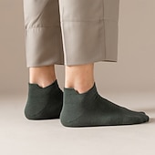 Недорогие Мужские Элитные Аксессуары-Мужчины 1 пара Носки Носки-невидимки и сверхтонкие носки Черный Белый Цвет Сплошной цвет Полотняное плетение Школа Официальные на открытом воздухе Тонкая ткань Лето Весна Осень