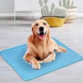 abordables Tapis de Refroidissement-Tapis rafraîchissant pour chien - lit rafraîchissant instantané pour chien &amp;chats non toxiques &amp;tapis rafraîchissant antidérapant lavable en machine pour l&#039;intérieur &amp;utilisation en voyage