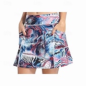 cheap Women&#039;s Skirts &amp; Skorts-US Open Women&#039;s Tennis Skirts with Shorts Print Quick Dry Tennis Golf Badminton Skort Pink Red Blue Tennis Clothing