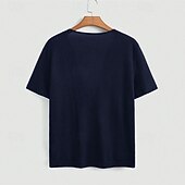 זול חולצות טריקו קז&#039;ואל לגברים-בגדי ריקוד גברים טי וופל חולצה קצרה טי שירטס חולצה עם שרוולים קצרים שרוולים קצרים V עמוק קיץ אחיד אופנתי מעצב בסיסי סרוג חופשה רחוב ליציאה שחור אדום כחול נייבי חולצה עליונה לגברים