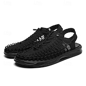 preiswerte Urlaubsandalen-Herren-Sneaker in Rot und Marineblau, Laufschuhe mit einzigartigem Schnürdesign und gepolsterter Sohle für Sport und Freizeit