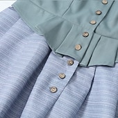 abordables Mujeres-Cerveza Oktoberfest Oktoberfest Vestidos Falda acampanada Trachtenkleader Oktoberfest / Cerveza bávaro Viena prados Mujer Carnaval Fiesta Festival de Cerveza Paño de estilo tradicional Vestido