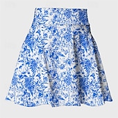 abordables Jupes et skorts pour femmes-Femmes Graphique Jupes de tennis Jupes de tennis avec shorts Taille haute Séchage Rapide Respirant Tennis Le golf Pickleball Noir Jaune Bleu Vêtements de tennis