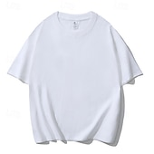 abordables T-shirts décontractés pour hommes-Homme T-shirt Chemise à manches courtes Manche Courte Col ras du cou Été Uni Mode Designer Basique Classique Vacances Rue Sortir Noir Blanche Jaune T-shirt haut de gamme pour homme