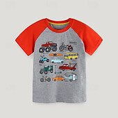halpa T-paidat ja muut paidat-Lapset Poikien T-paita Tee Piirretty Lyhythihainen Crewneck Lasten toppi Koulu Ihana Perus Kesä Rubiini 4 vuotta +