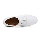 abordables Chaussures de danse-Homme Oxfords Brogue Classique Danse Disco Cuir PU Cuir Respirant Confortable Antidérapant À lacets Noir Blanche Automne Hiver